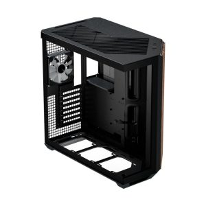 APNX V1 Premium Tempered Glass Mid-Tower Black with Walnut Wood Accent ATX Gaming Case