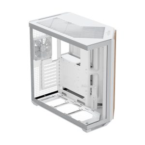 APNX V1 Tempered Glass White & Ash Wood Mid-Tower ATX Gaming Chassis