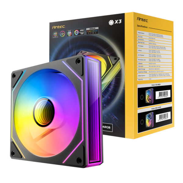 Antec VISION 120 3-Pack 120mm ARGB PWM Fan Kit 5 Antec VISION 120 3-Pack 120mm ARGB PWM Fan Kit